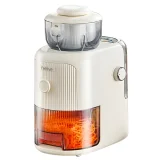Feelive Vegetable Cutter with 1.8L capacity, 3 interchangeable blade attachments, dust cover, and easy-clean design – ideal for quick food prep.