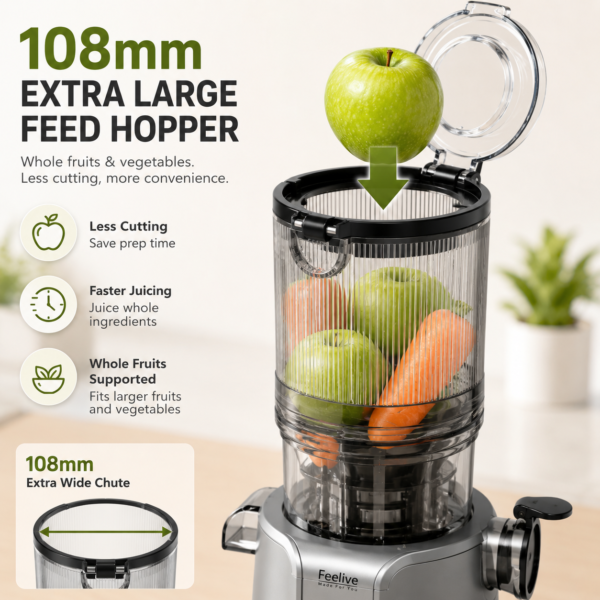 108mm Extra Large Feed Hopper